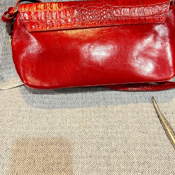 Brahmin Leather Crossbody Bag Red - Picture 8 of 16